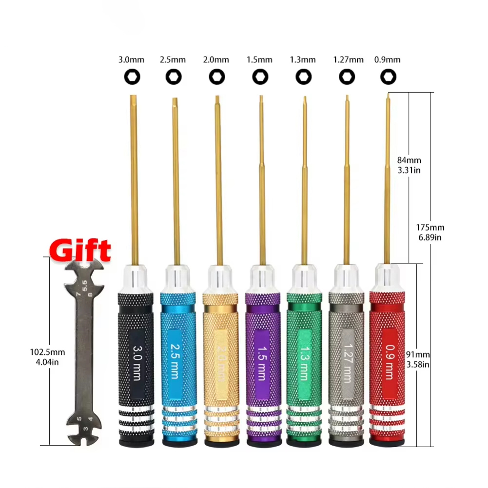 7pcs Set Obeng Hex Berlapis Ti - Fpv Drone Tool Kit ulasan dan harga