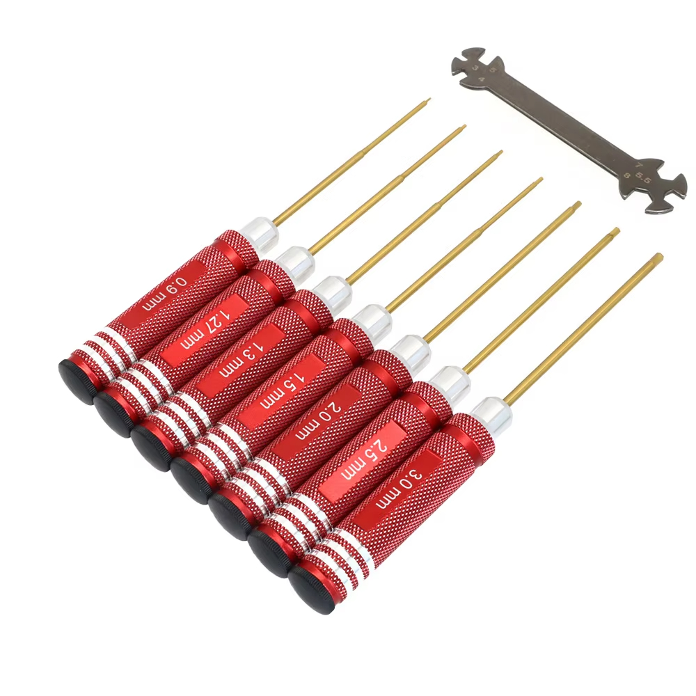 7pcs Set Obeng Hex Berlapis Ti - Fpv Drone Tool Kit ulasan dan harga