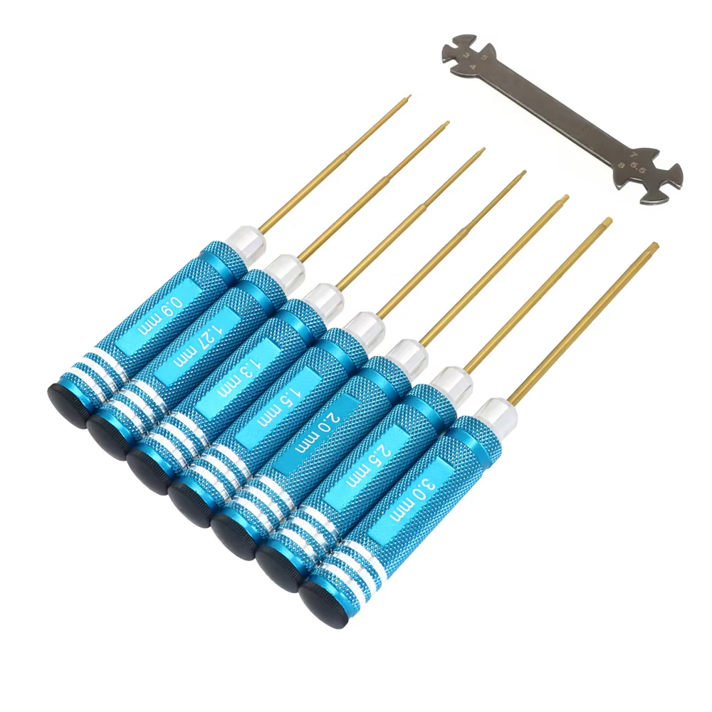 7pcs Set Obeng Hex Berlapis Ti - Fpv Drone Tool Kit ulasan dan harga
